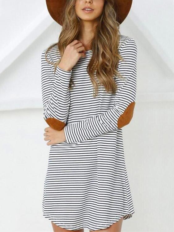 Womens Striped Mini Dresses