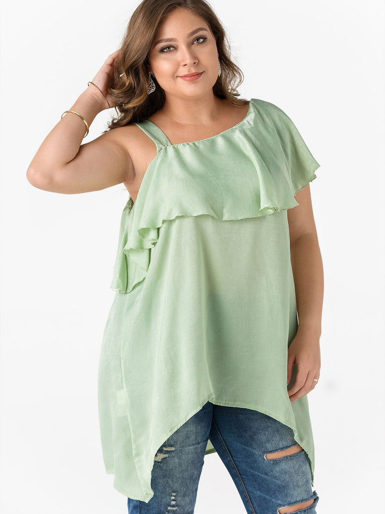 Ladies Green Plus Size Tops