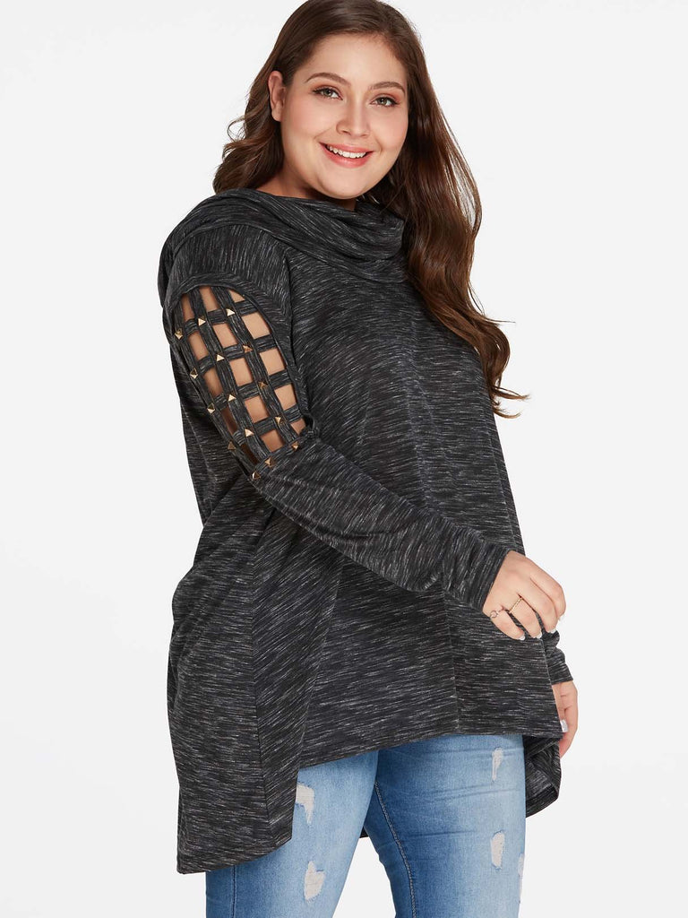 Ladies Long Sleeve Plus Size Tops