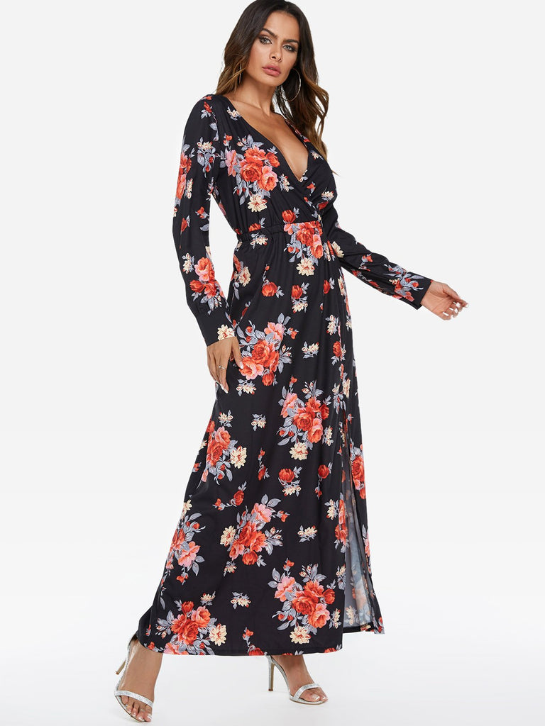 Ladies Long Sleeve Maxi Dress