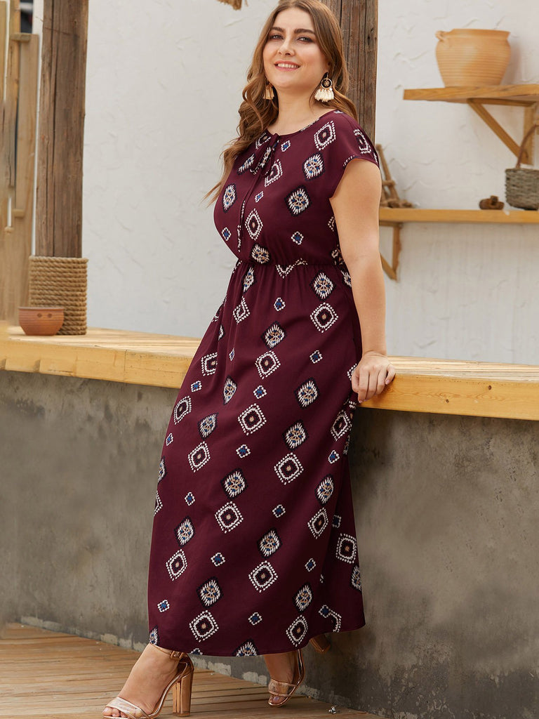 Womens Burgundy Plus Size Dresses