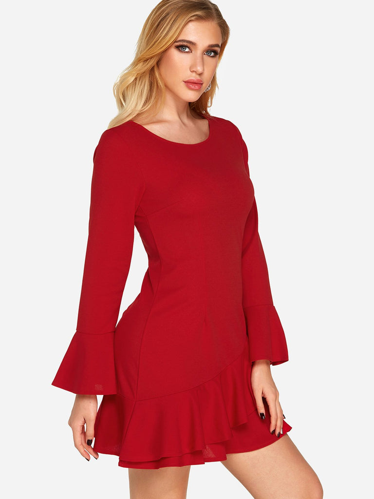 Ladies Long Sleeve Sexy Dress