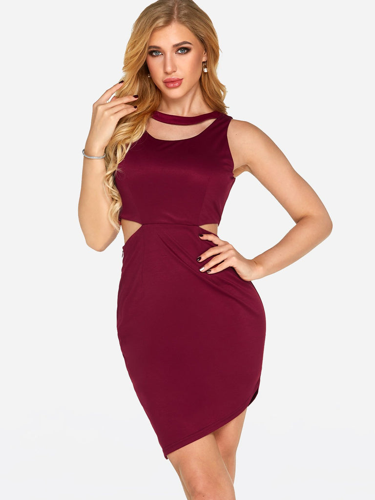 Ladies Burgundy Sexy Dresses