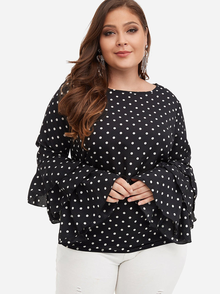 Ladies Black Plus Size Tops