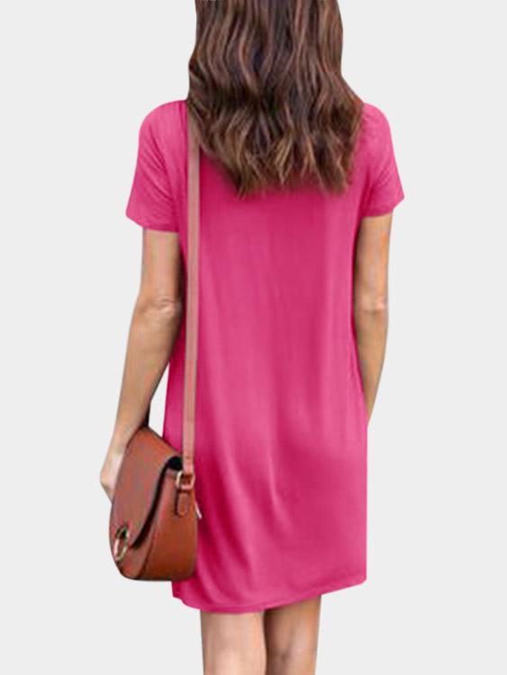 Womens Rose V-Neck Dresses