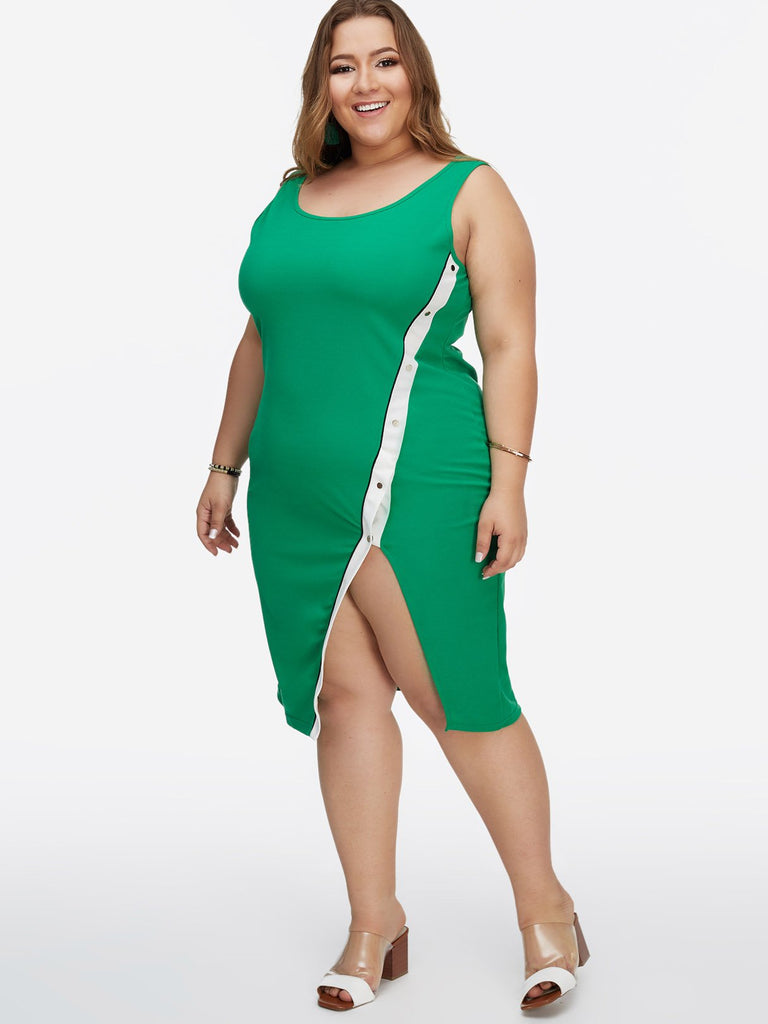 Ladies Green Plus Size Dresses