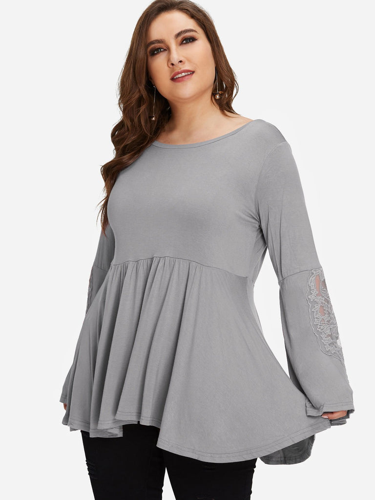 Ladies Grey Plus Size Tops