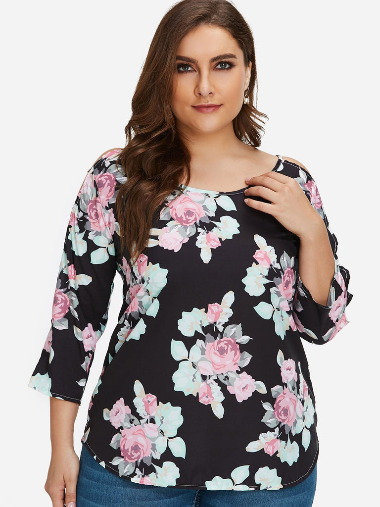 Ladies Floral Plus Size Tops