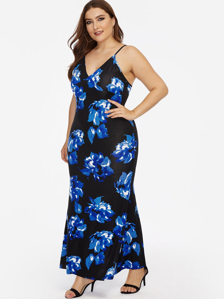 Ladies Floral Plus Size Dresses