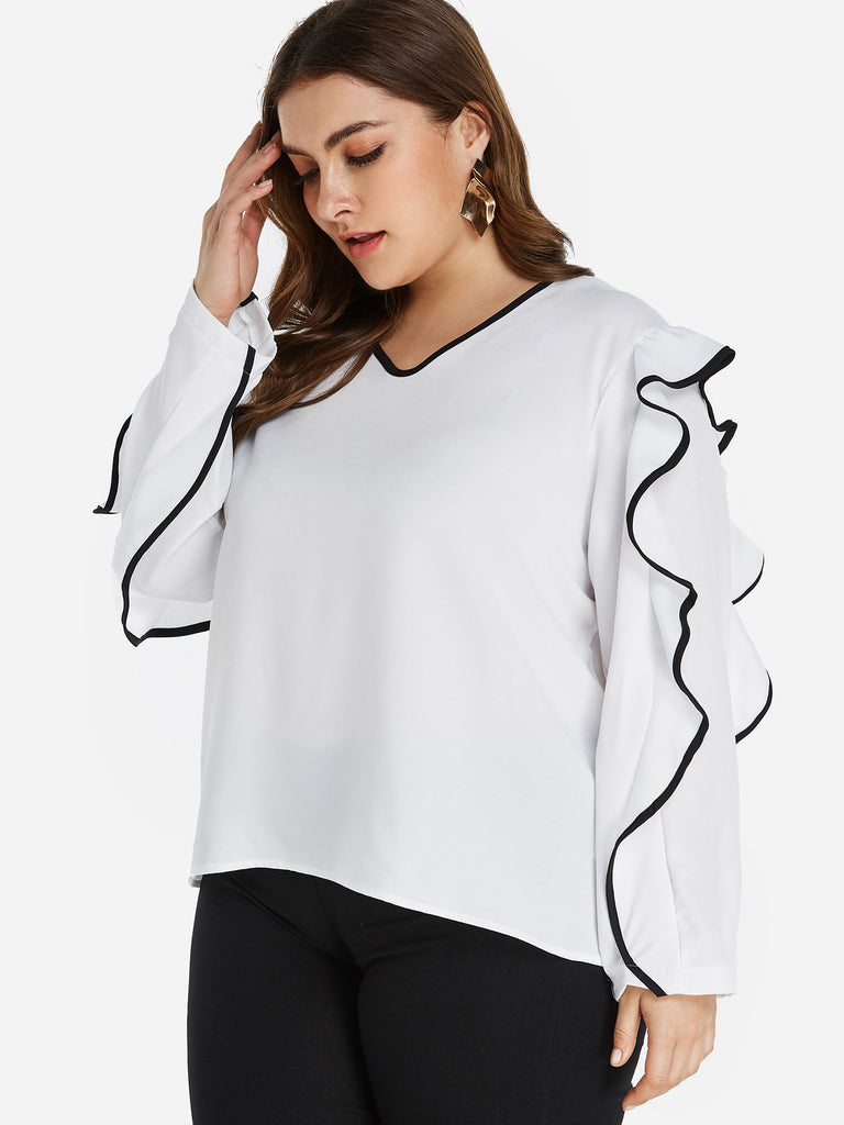 Ladies White Plus Size Tops