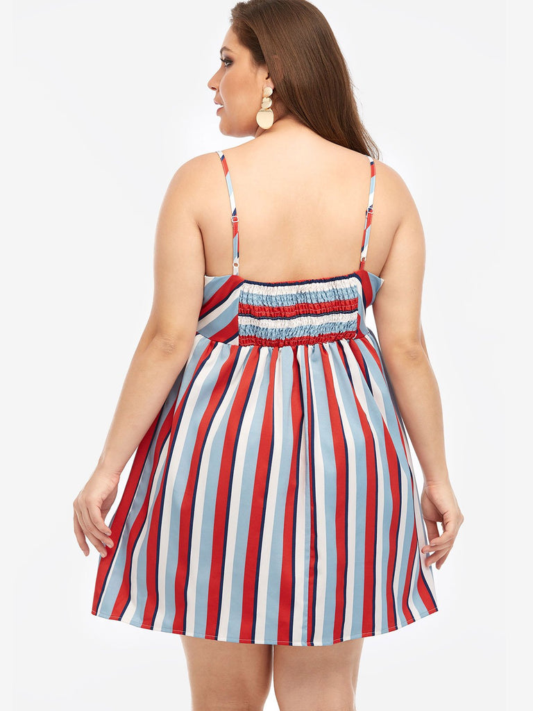 Womens Striped Plus Size Dresses