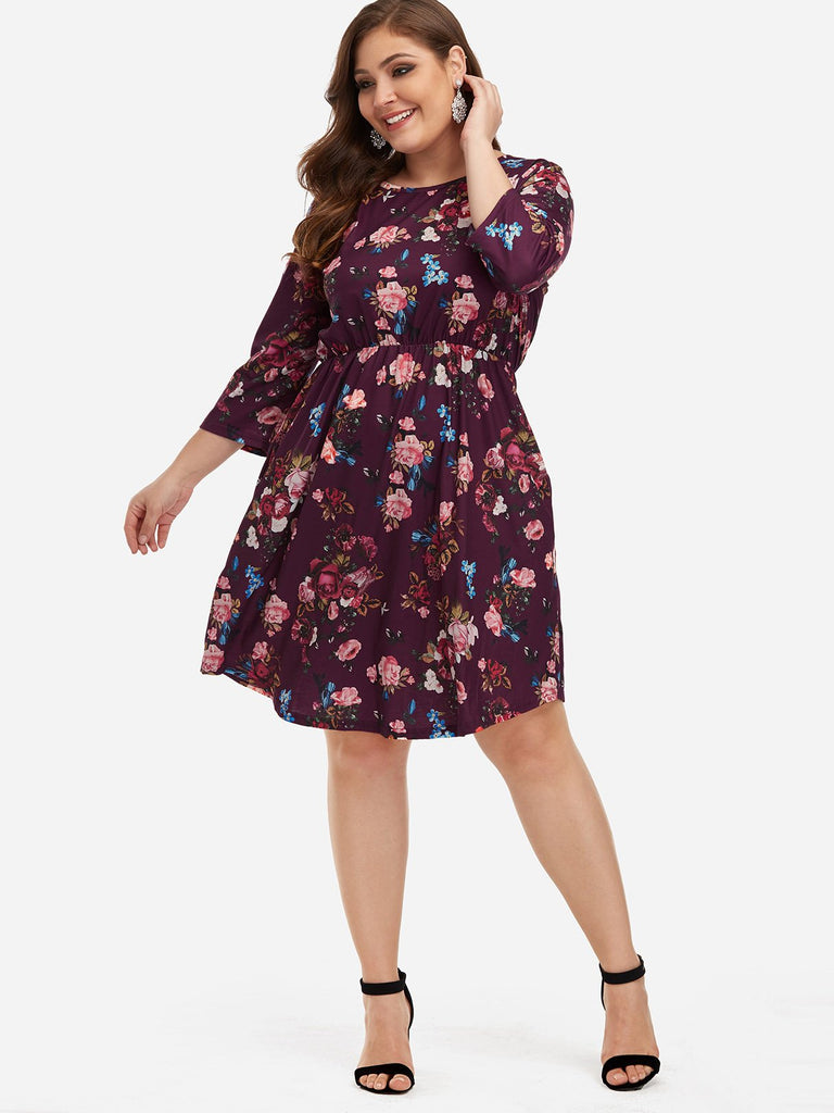 Womens Burgundy Plus Size Dresses