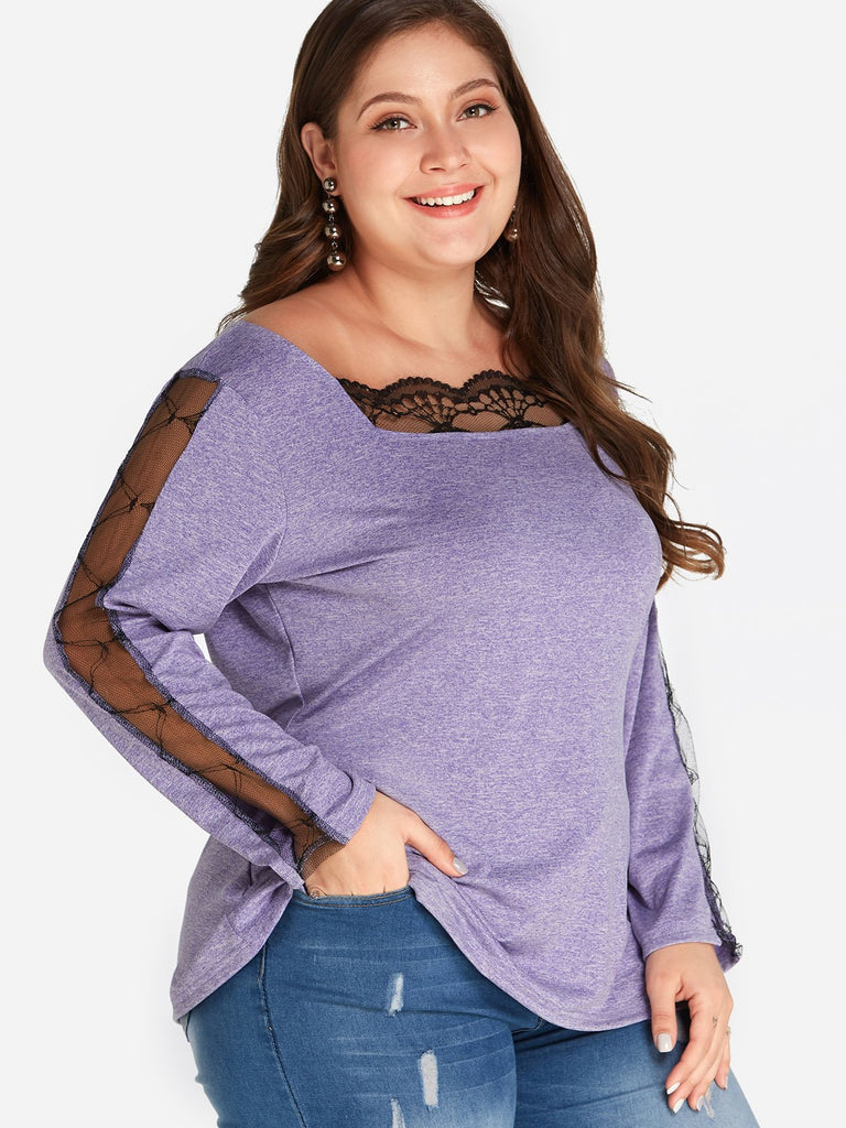 Womens Long Sleeve Plus Size Tops