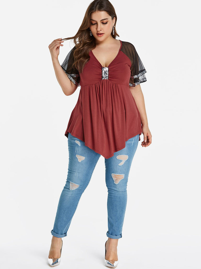 Womens Plus Size Tunic Tops