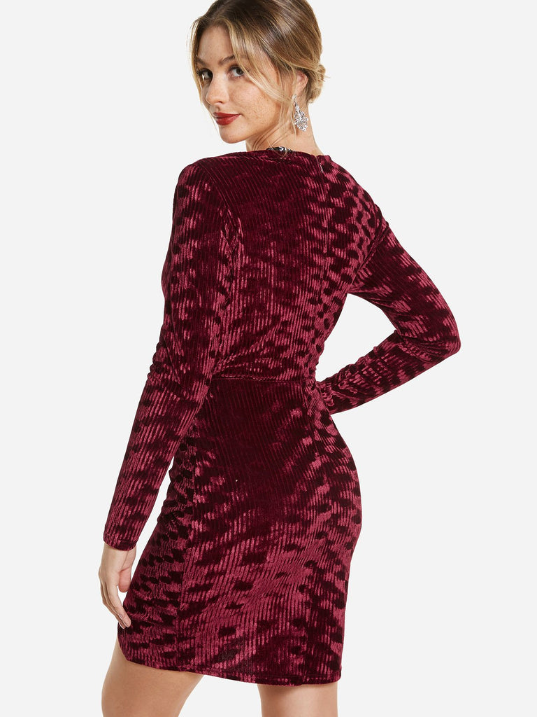 Womens Burgundy Sexy Dresses