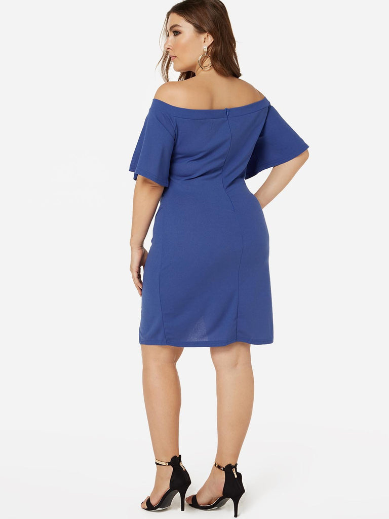 Womens Blue Plus Size Dresses