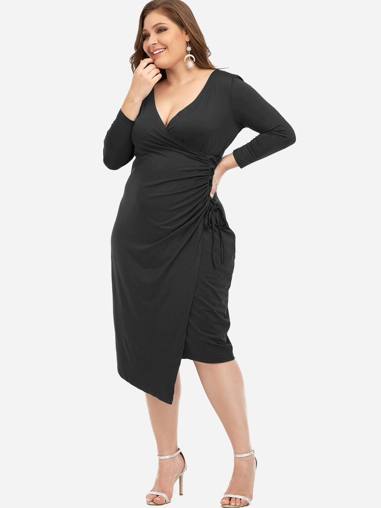 Ladies V-Neck Plus Size Dresses