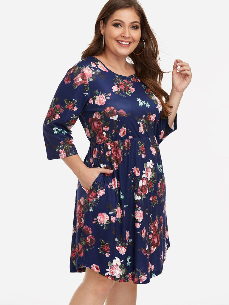 Blue Plus Size Cocktail Dresses