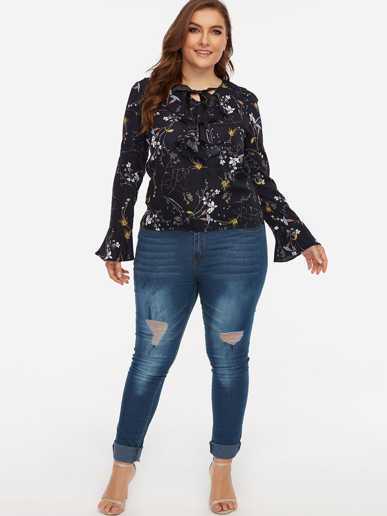 Womens Long Sleeve Plus Size Tops