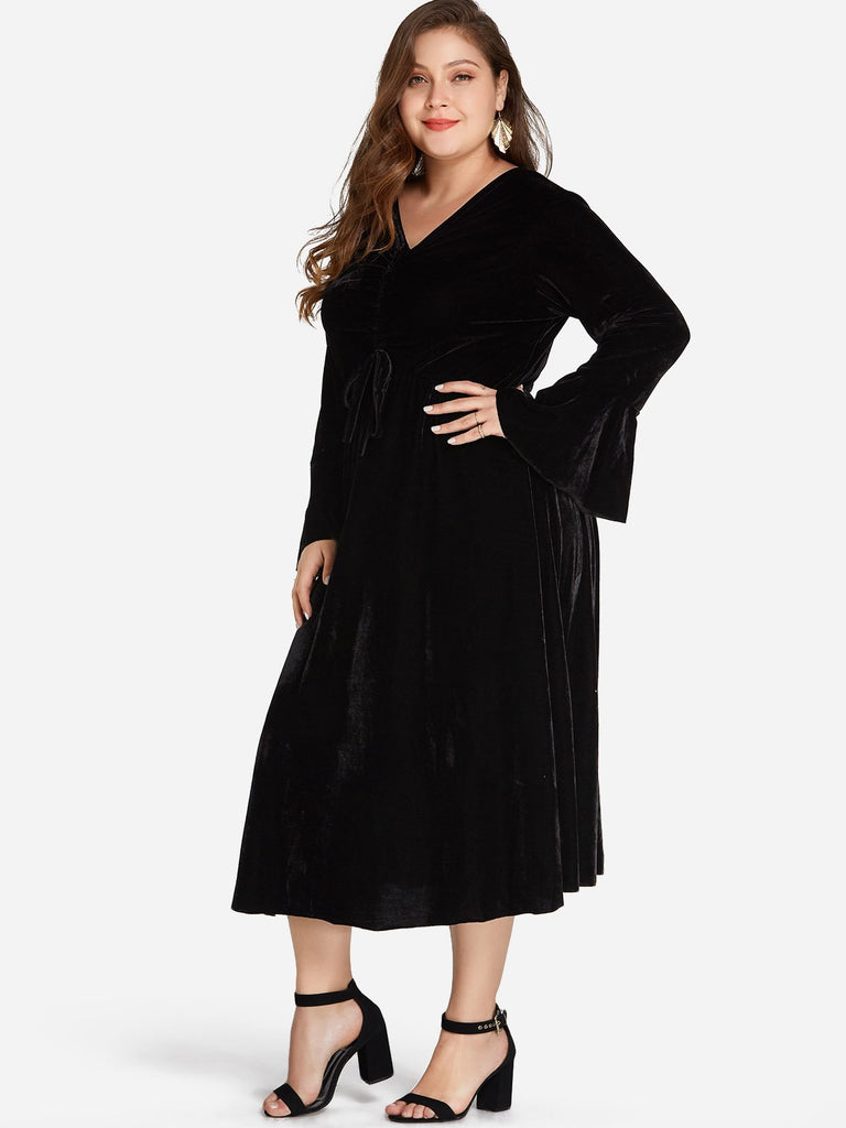 Ladies Long Sleeve Plus Size Dress