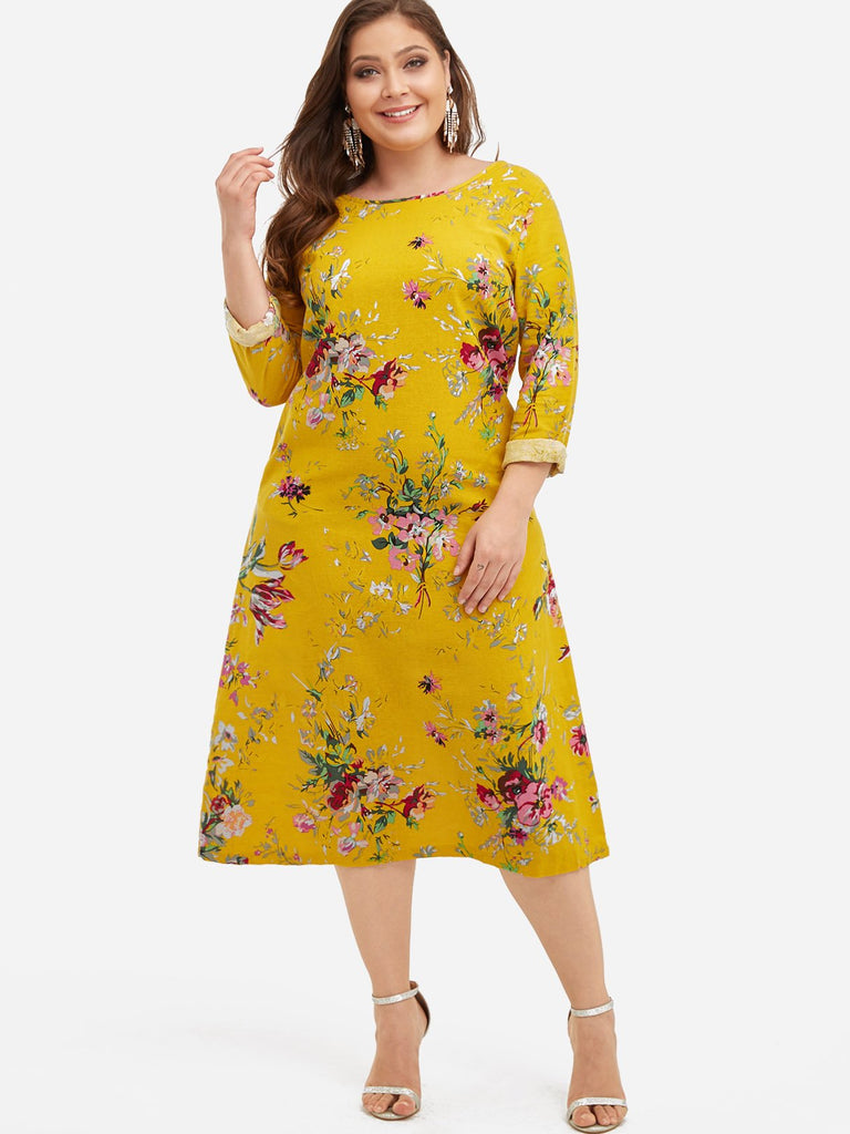 Womens Apricot Plus Size Dresses