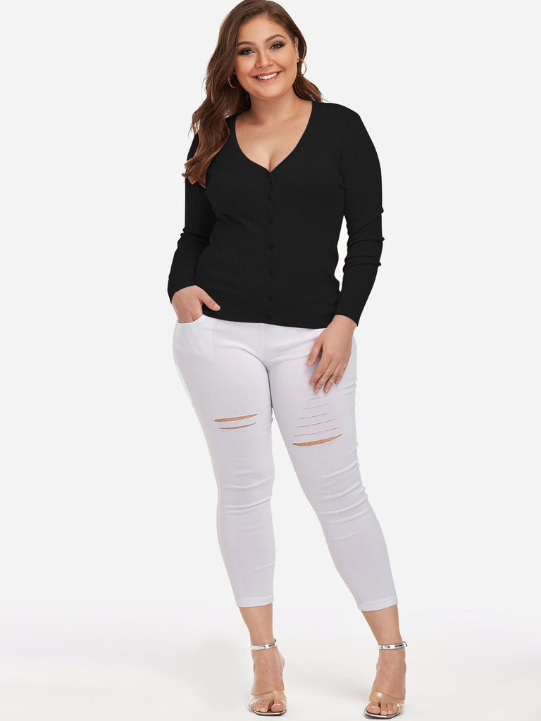 Womens Long Sleeve Plus Size Tops