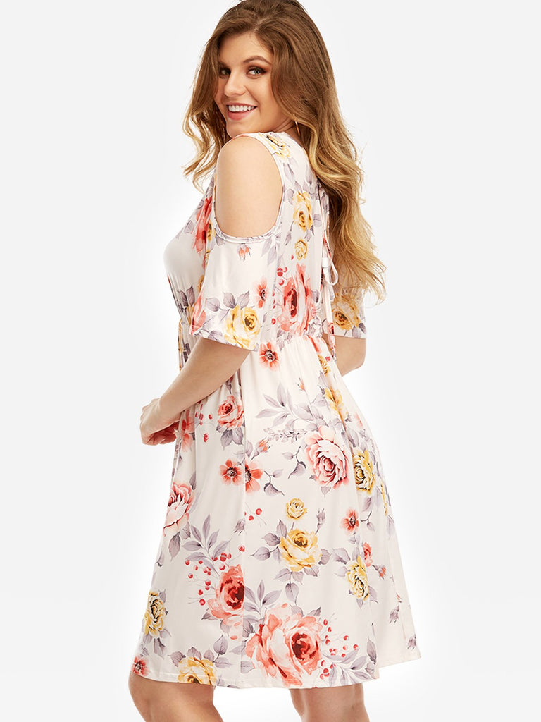 Ladies Floral Plus Size Dresses