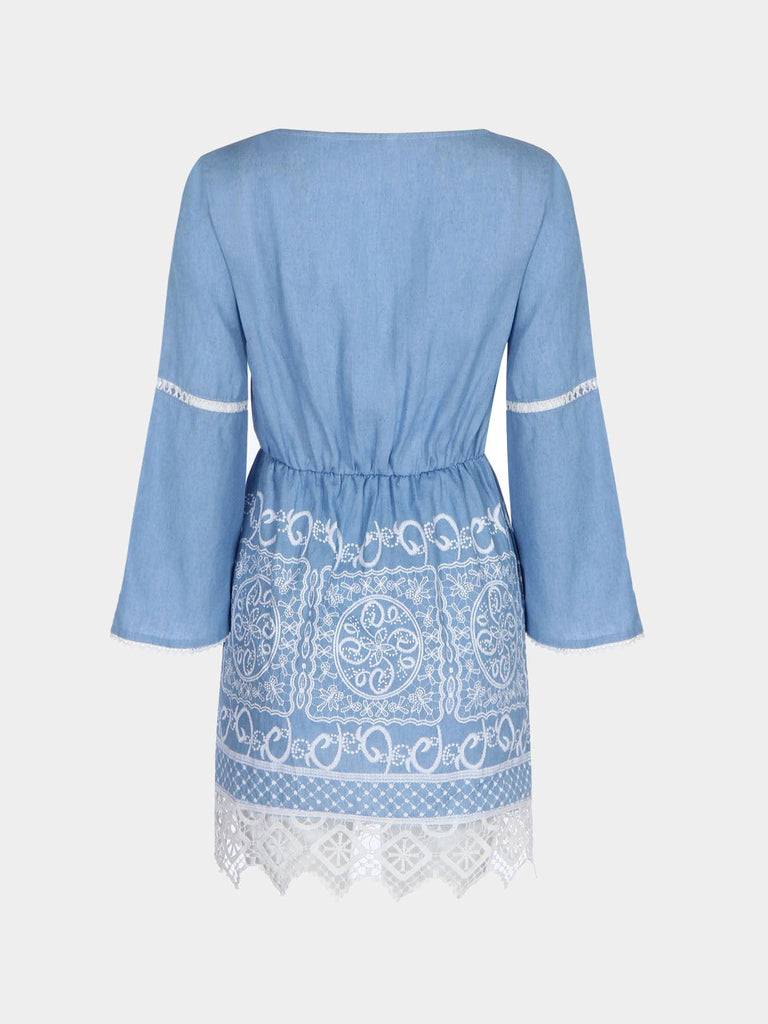 Womens Blue Casual Dresses