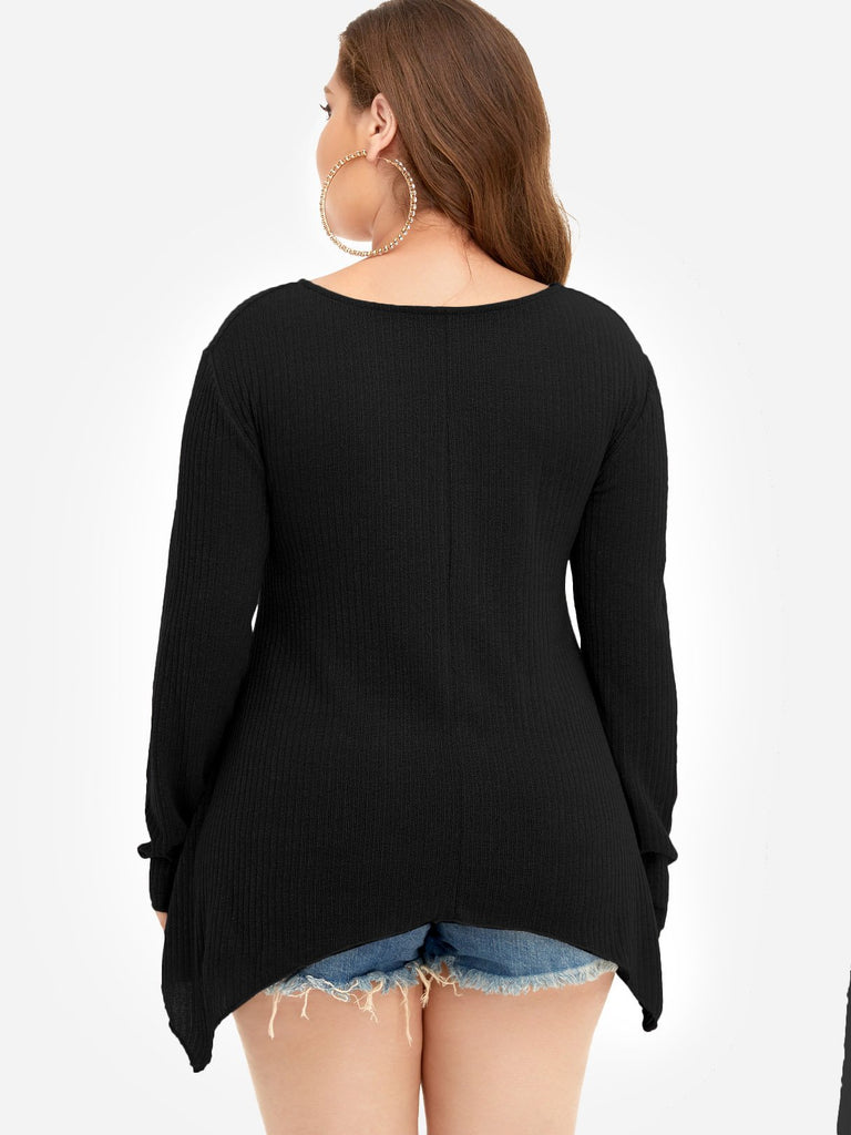 Womens Black Plus Size Tops