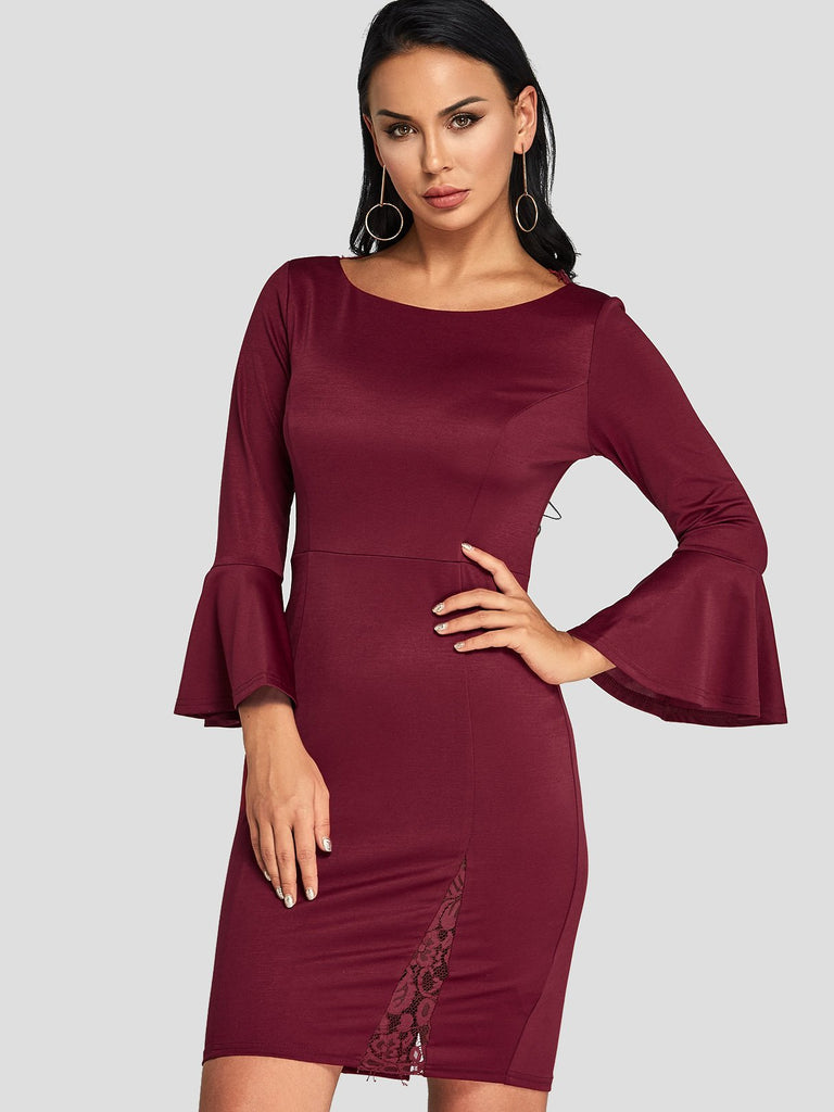 Ladies 3/4 Sleeve Sexy Dresses