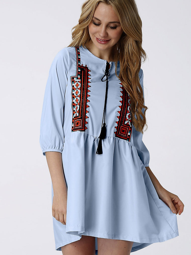 Ladies Blue Casual Dresses