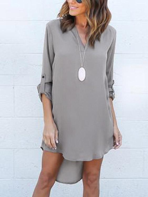 Ladies Grey Chiffon Dresses