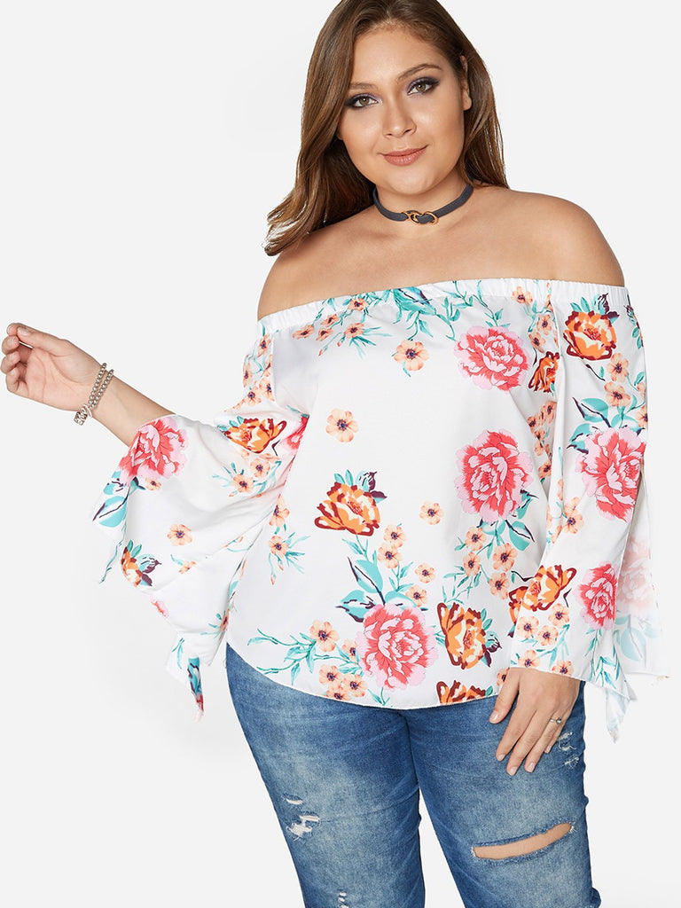 Ladies Off The Shoulder Plus Size Tops