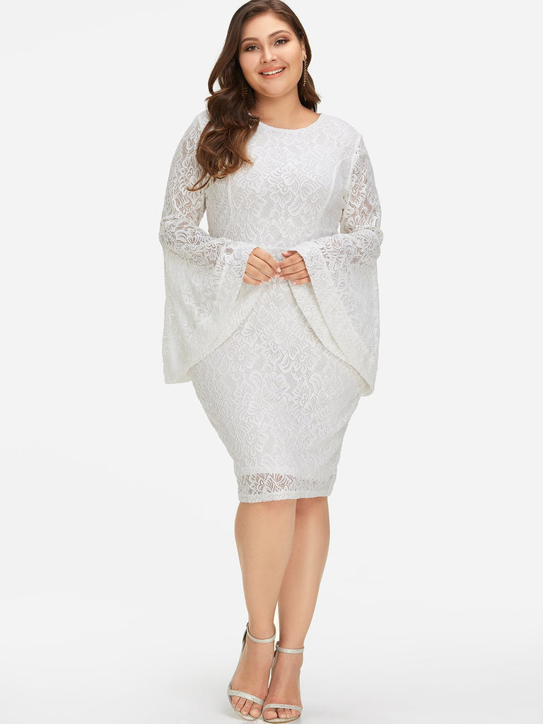 Womens Long Sleeve Plus Size Dress