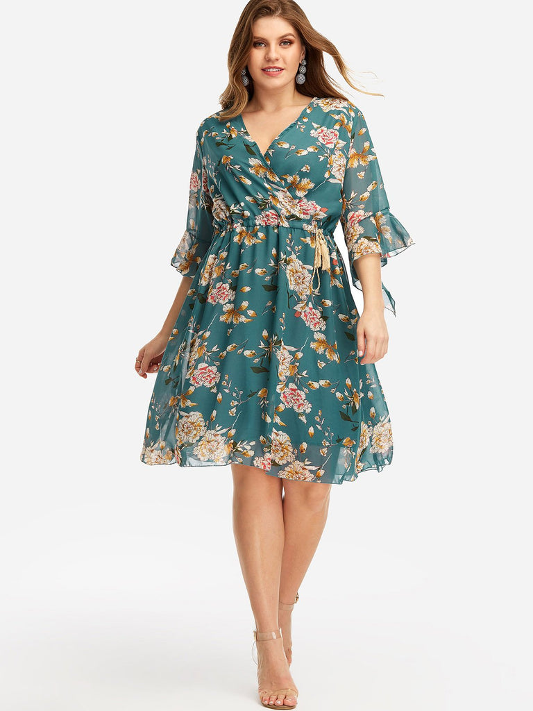 Womens Half Sleeve Plus Size Dresses