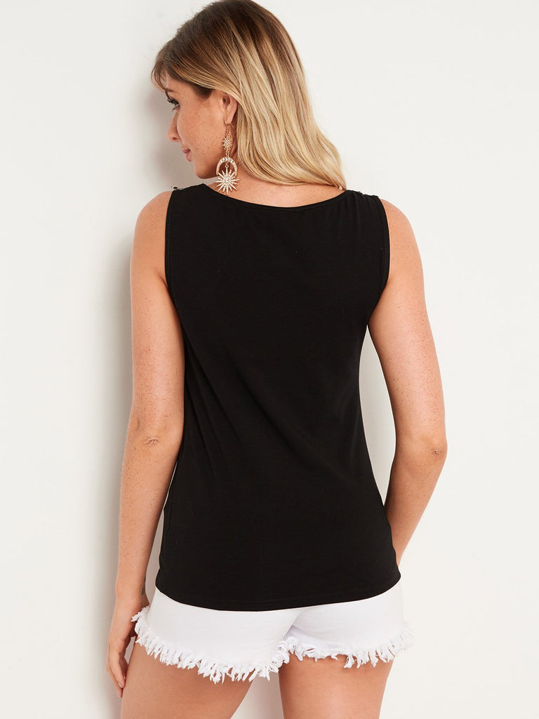 Womens Black Camis