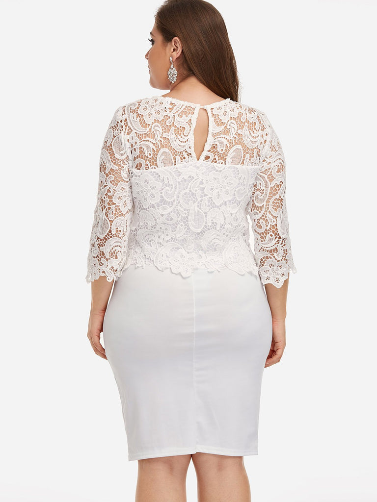 Womens White Plus Size Dresses