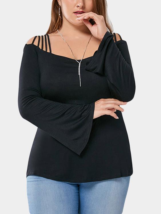 Ladies Long Sleeve Plus Size Tops