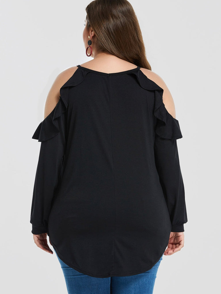 Womens Black Plus Size Tops