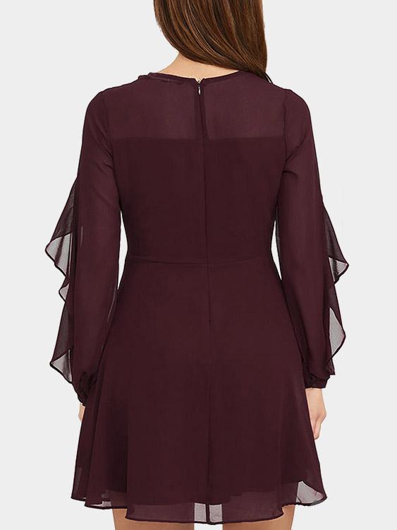 Womens Burgundy Mini Dresses