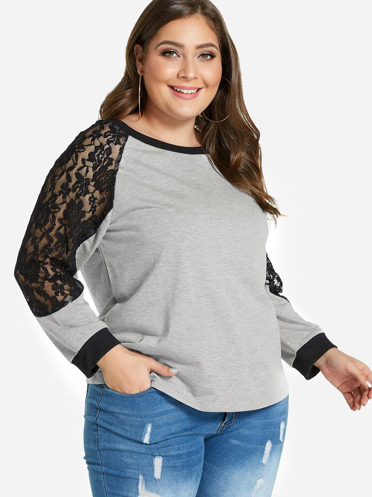 Ladies Long Sleeve Plus Size Tops