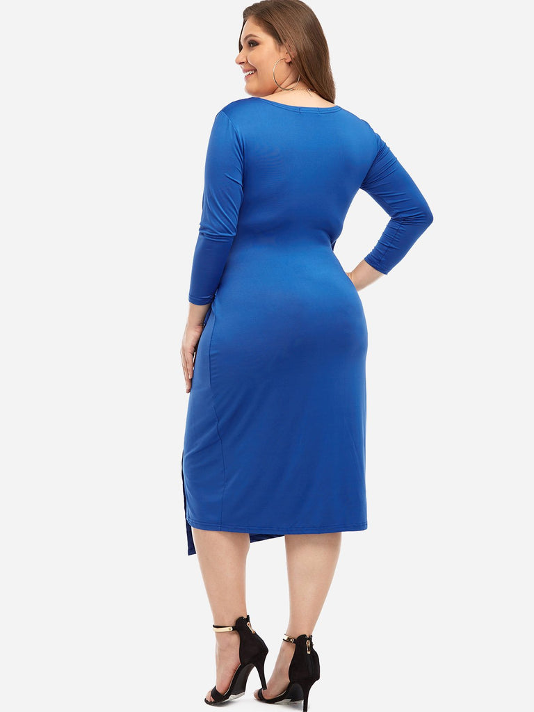 Womens Blue Plus Size Dresses