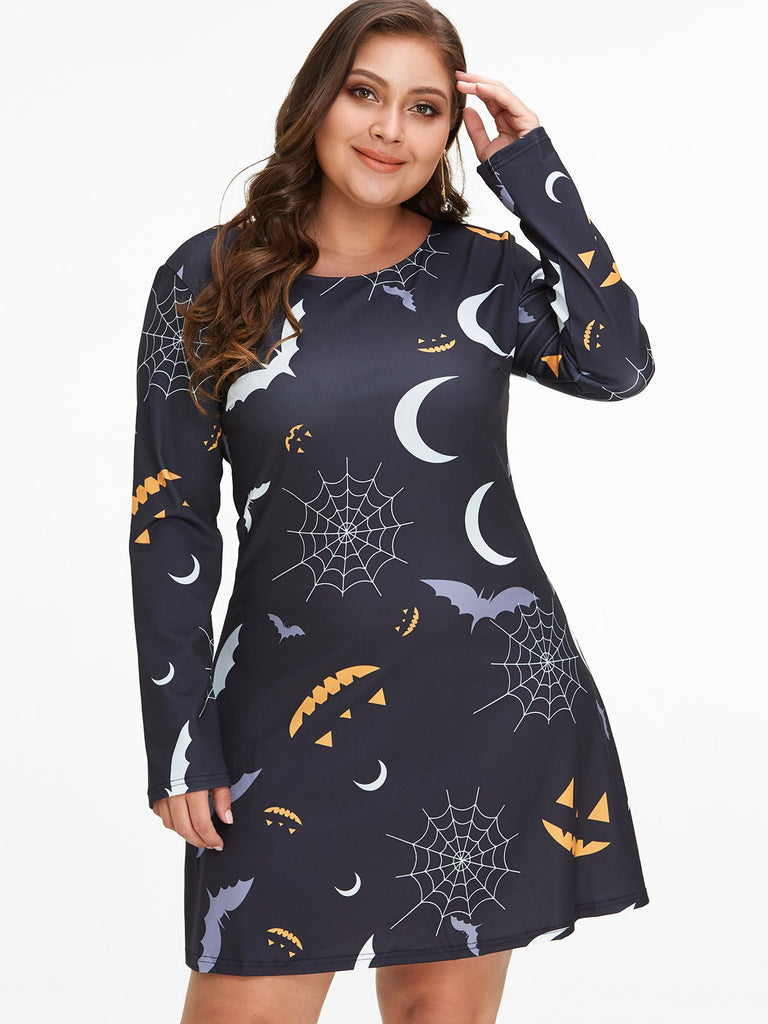 Ladies Long Sleeve Plus Size Dress