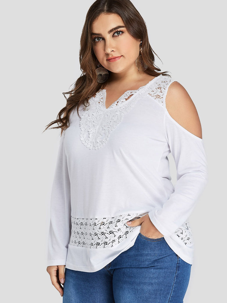 Ladies White Plus Size Tops