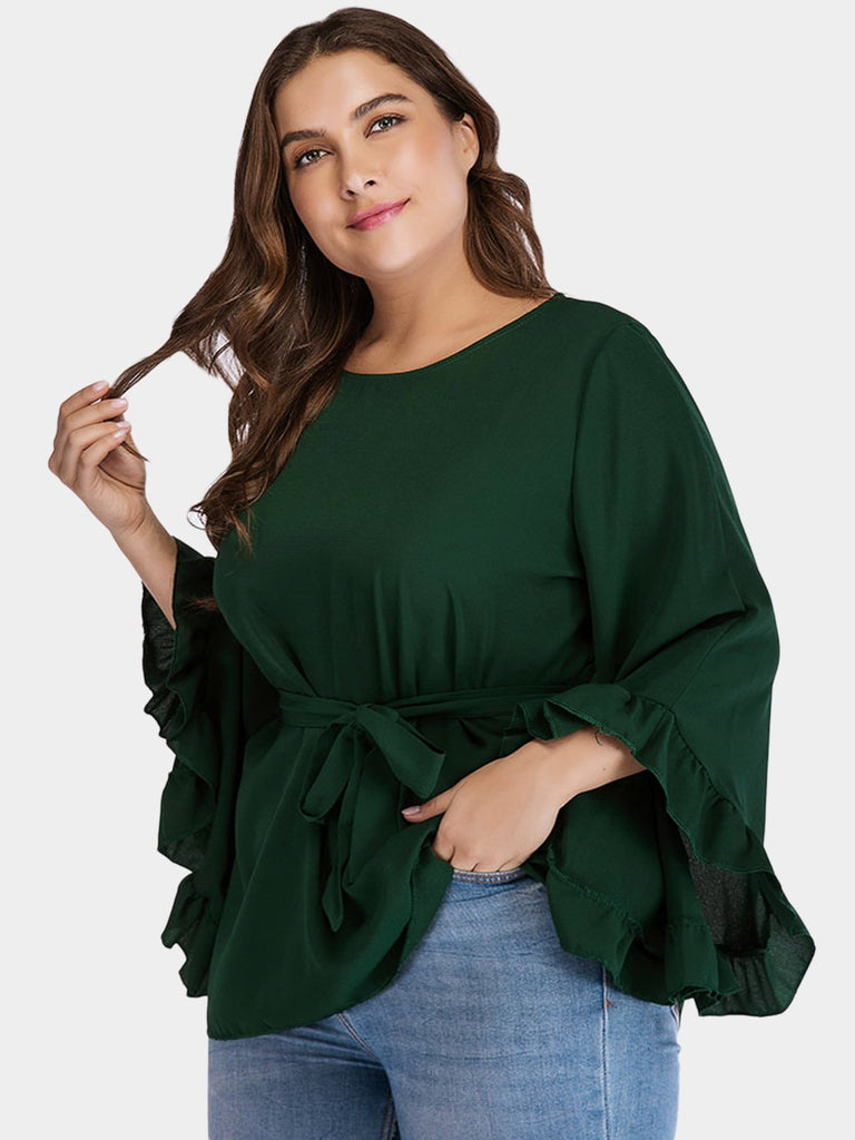 Ladies Long Sleeve Plus Size Tops