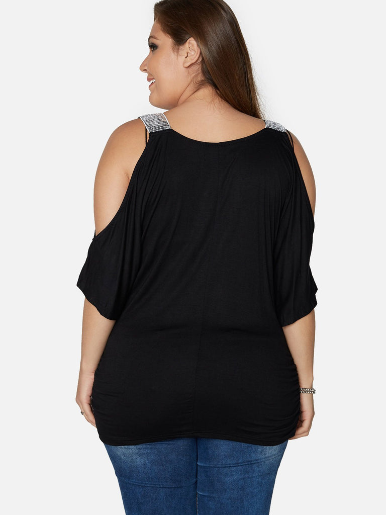 Womens Black Plus Size Tops