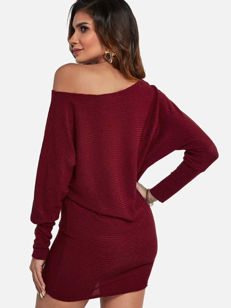 Womens Burgundy Sexy Dresses