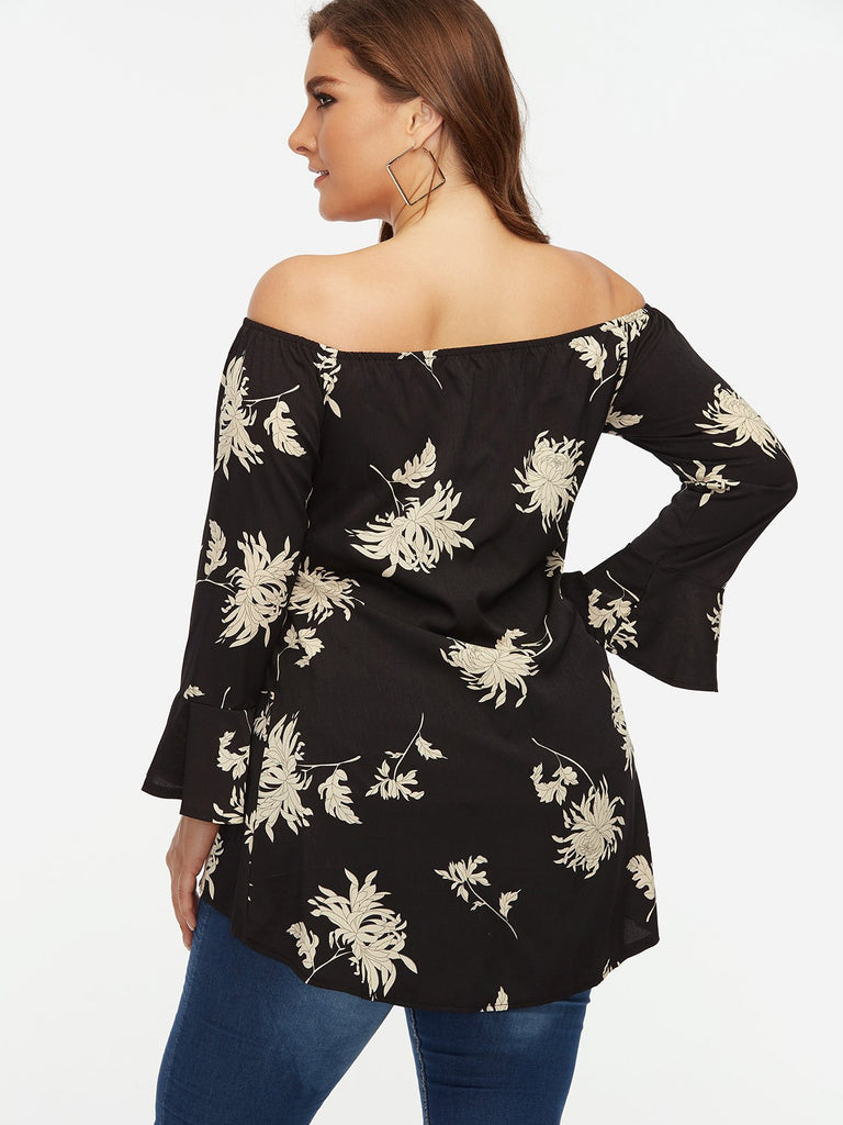 Womens Floral Plus Size Tops