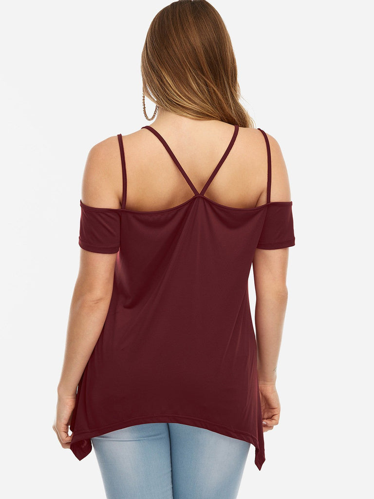 Womens Burgundy Plus Size Tops