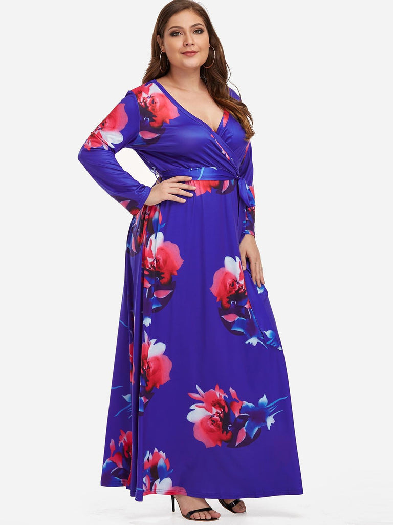 Ladies Floral Plus Size Dresses